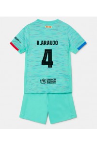 Barcelona Ronald Araujo #4 Jalkapallovaatteet Lasten Kolmas peliasu 2023-24 Lyhythihainen (+ Lyhyet housut)